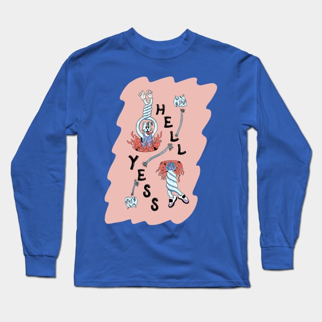 Hell Yess Long Sleeve T-Shirt by Brian_John_Park